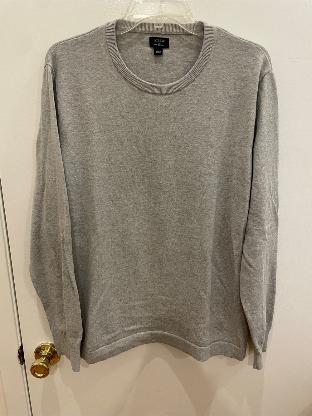 J.Crew Factory men’s gray cotton sweater size large